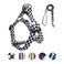 QQPETS Dog Harness Leash Set Adjustable Heavy Duty No Pull Halter Harnesses for Small Medium Large Breed Dogs Back Clip AntiTwist Perfect for Walking S1420 Chest Girth Black Plaid