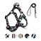 QQPETS Dog Harness Leash Set Adjustable Heavy Duty No Pull Halter Harnesses for Small Medium Large Breed Dogs Back Clip AntiTwist Perfect for Walking M1926 Chest Girth Space