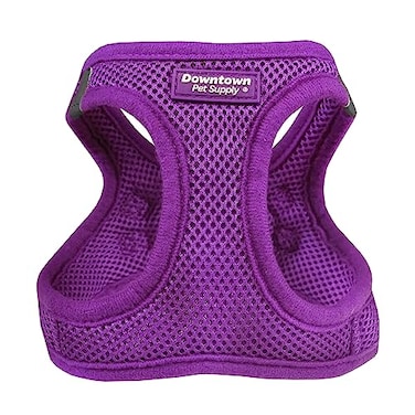 Downtown Pet Supply Step in Dog Harness No Pull XLarge Purple Adjustable Harness with Padded Mesh Fabric and Reflective Trim Buckle Strap Harness for Dogs
