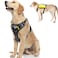 Fida Dog Harness MultiFunctional NoPull Pet Vest Harness with Saddle Bags Backpack Front Leash Clip Adjustable Soft Padded Reflective NoChoke Dog Vest Heavy Duty for Large Dog L Black