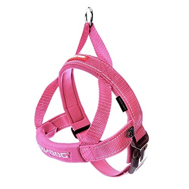 EzyDog Quick Fit Dog Harness No Pull Harness for Training Everyday Walking and Easy Control Adjustable Fit Reflective and Padded Small Pink
