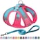 AIITLE Step in Dog Harness and Leash Set No Pull Escape Proof Vest Harnesses with Soft Mesh and Reflective Bands Adjustable Pet Outdoor Harnesses for Small and Medium Dogs Hot Pink M