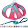 AIITLE Step in Dog Harness and Leash Set No Pull Escape Proof Vest Harnesses with Soft Mesh and Reflective Bands Adjustable Pet Outdoor Harnesses for Small and Medium Dogs Hot Pink M