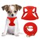 CHEDE No Pull Puppy Harness and Multifunction Dog Leash Set 8 Colors Soft Adjustable No Choke Escape Proof CuteLightweight Pet Vest Harness for Small and Medium Dog XS Red