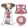 CHEDE No Pull Puppy Harness and Multifunction Dog Leash Set 8 Colors Soft Adjustable No Choke Escape Proof CuteLightweight Pet Vest Harness for Small and Medium Dog XS Antique Pink