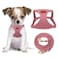 CHEDE No Pull Puppy Harness and Multifunction Dog Leash Set 8 Colors Soft Adjustable No Choke Escape Proof CuteLightweight Pet Vest Harness for Small and Medium Dog XS Antique Pink