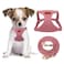 CHEDE No Pull Puppy Harness and Multifunction Dog Leash Set 8 Colors Soft Adjustable No Choke Escape Proof CuteLightweight Pet Vest Harness for Small and Medium Dog XS Antique Pink