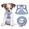 CHEDE No Pull Puppy Harness and Multifunction Dog Leash Set 8 Colors Soft Adjustable No Choke Escape Proof CuteLightweight Pet Vest Harness for Small and Medium Dog XXS Blue