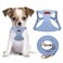 CHEDE No Pull Puppy Harness and Multifunction Dog Leash Set 8 Colors Soft Adjustable No Choke Escape Proof CuteLightweight Pet Vest Harness for Small and Medium Dog XXS Blue