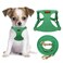 CHEDE No Pull Puppy Harness and Multifunction Dog Leash Set 8 Colors Soft Adjustable No Choke Escape Proof CuteLightweight Pet Vest Harness for Small and Medium Dog XXS Green