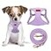 CHEDE No Pull Puppy Harness and Multifunction Dog Leash Set 8 Colors Soft Adjustable No Choke Escape Proof CuteLightweight Pet Vest Harness for Small and Medium Dog XS Purple