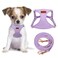 CHEDE No Pull Puppy Harness and Multifunction Dog Leash Set 8 Colors Soft Adjustable No Choke Escape Proof CuteLightweight Pet Vest Harness for Small and Medium Dog XS Purple