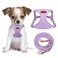 CHEDE No Pull Puppy Harness and Multifunction Dog Leash Set 8 Colors Soft Adjustable No Choke Escape Proof CuteLightweight Pet Vest Harness for Small and Medium Dog XS Purple