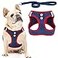 PUPTECK Dog Harness and Leash Set for Small Medium Dogs No Pull Stepin Soft Mesh Puppy Cat Vest Harnesses Reflective at Night Denim NavyBlue M