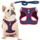 PUPTECK Dog Harness and Leash Set for Small Medium Dogs No Pull Stepin Soft Mesh Puppy Cat Vest Harnesses Reflective at Night Denim NavyBlue M
