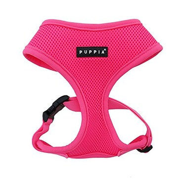 Puppia Neon Dog Harness OverTheHead No Choke No Pull Walking Training for Small and Medium Dog Pink Small
