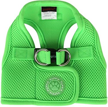 Puppia Neon Soft Vest Harness Stepin No Choke No Pull Walking Training for Small and Medium Dog Green Large