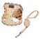 Mercano Soft Mesh Dog Harness and Leash Set Stepin Reflective Breathable Lightweight Vest Harnesses with Safety Buckle for Small Dogs Cats Beige XXS