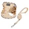 Mercano Soft Mesh Dog Harness and Leash Set Stepin Reflective Breathable Lightweight Vest Harnesses with Safety Buckle for Small Dogs Cats Beige XXS