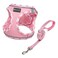 Mercano Soft Mesh Dog Harness and Leash Set Stepin Reflective Breathable Lightweight Vest Harnesses with Safety Buckle for Small Dogs Cats Pink S
