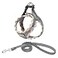 Mercano Soft Mesh Dog Harness and Leash Set Stepin Reflective Breathable Lightweight Vest Harnesses with Safety Buckle for Small Dogs Cats Grey M