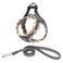 Mercano Soft Mesh Dog Harness and Leash Set Stepin Reflective Breathable Lightweight Vest Harnesses with Safety Buckle for Small Dogs Cats Grey M