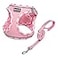 Mercano Soft Mesh Dog Harness and Leash Set Stepin Reflective Breathable Lightweight Vest Harnesses with Safety Buckle for Small Dogs Cats Pink XS