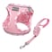 Mercano Soft Mesh Dog Harness and Leash Set Stepin Reflective Breathable Lightweight Vest Harnesses with Safety Buckle for Small Dogs Cats Pink XS