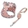 Mercano Soft Mesh Dog Harness and Leash Set Stepin Reflective Breathable Lightweight Vest Harnesses with Safety Buckle for Small Dogs Cats Champagne S