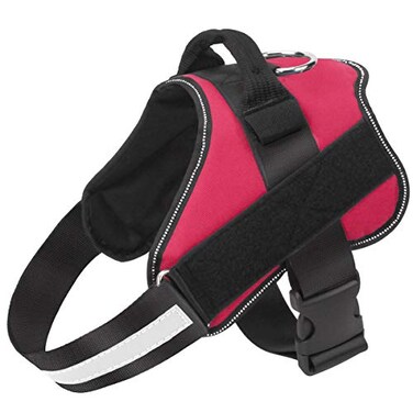 Bolux Dog Harness NoPull Reflective Dog Vest Breathable Adjustable Pet Harness with Handle for Outdoor Walking No More Pulling Tugging or Choking Red M