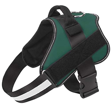 Bolux Dog Harness NoPull Reflective Dog Vest Breathable Adjustable Pet Harness with Handle for Outdoor Walking No More Pulling Tugging or Choking Dark Green M