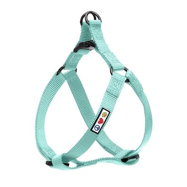 Pawtitas Solid Stepin Dog Harness Adjustable NoPull Vest for Puppies to Seniors Safe Comfortable M Teal