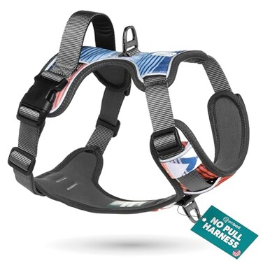 Embark Pets Embark Adventure Medium Dog Harness NoPull Reflective Trim MilitaryGrade Nylon Front Clip with GelLined Handle
