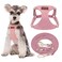 Puppytie No Pull Dog Harness with Multifunction Dog LeashSoft Adjustable No Choke Escape Proof Pet Harness Vest for Medium Dogs or Large DogsPinkM