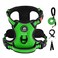 IVYLANE IVYLANE No Pull Dog Harness for Large Dogs Dog Vest Harness with Leash Safety Belt and Storage Strap Fully Adjustable Harness 360 Reflective Strip Soft Handle Green L