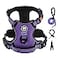IVYLANE IVYLANE No Pull Dog Harness for Small Dogs Dog Vest Harness with Leash Safety Belt and Storage Strap Fully Adjustable Harness 360 Reflective Strip Soft Handle Purple S