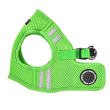 Puppia Soft Vest Dog Harness No Choke Stepin Reflective Triple Layered Breathable Mesh for Small and Medium Dog Green Large