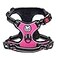 PoyPet No Pull Dog Harness No Choke Front Lead Dog Reflective Harness Adjustable Soft Padded Pet Vest with Easy Control Handle for Small to Large DogsPinkL