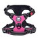 PoyPet No Pull Dog Harness No Choke Front Lead Dog Reflective Harness Adjustable Soft Padded Pet Vest with Easy Control Handle for Small to Large DogsPinkL