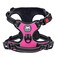 PoyPet No Pull Dog Harness No Choke Front Lead Dog Reflective Harness Adjustable Soft Padded Pet Vest with Easy Control Handle for Small to Large DogsPinkL
