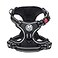 PoyPet No Pull Dog Harness No Choke Front Lead Dog Reflective Harness Adjustable Soft Padded Pet Vest with Easy Control Handle for Small to Large DogsBlackM