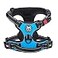 PoyPet No Pull Dog Harness No Choke Front Lead Dog Reflective Harness Adjustable Soft Padded Pet Vest with Easy Control Handle for Small to Large DogsBlueXS