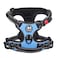 PoyPet No Pull Dog Harness No Choke Front Lead Dog Reflective Harness Adjustable Soft Padded Pet Vest with Easy Control Handle for Small to Large DogsLight BlueS