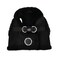 Puppia Terry Vest Dog Harness Stepin Winter Suede Warm No Choke No Pull Training Walking for Small and Medium Dog Black Medium