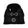 Puppia Terry Vest Dog Harness Stepin Winter Suede Warm No Choke No Pull Training Walking for Small and Medium Dog Black Medium