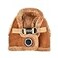 Puppia Terry Vest Dog Harness Stepin Winter Suede Warm No Choke No Pull Training Walking for Small and Medium Dog Brown Medium