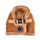 Puppia Terry Vest Dog Harness Stepin Winter Suede Warm No Choke No Pull Training Walking for Small and Medium Dog Brown Medium