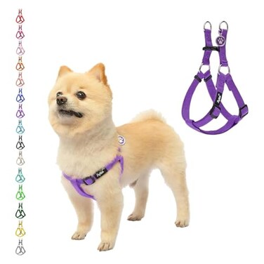 PUPTECK No Pull Dog Harness Soft Adjustable Basic Nylon Step in Puppy Vest Outdoor Walking with ID Tag XSmall