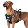 SlowTon No Pull Dog Harness Heavy Duty No Choke Pet Harness with 2 Leash Clips and Easy Control Vertical Handle Adjustable Soft Padded Dog Vest for Small Medium and Large DogsBlackLarge