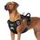 SlowTon No Pull Dog Harness Heavy Duty No Choke Pet Harness with 2 Leash Clips and Easy Control Vertical Handle Adjustable Soft Padded Dog Vest for Small Medium and Large DogsBlackLarge